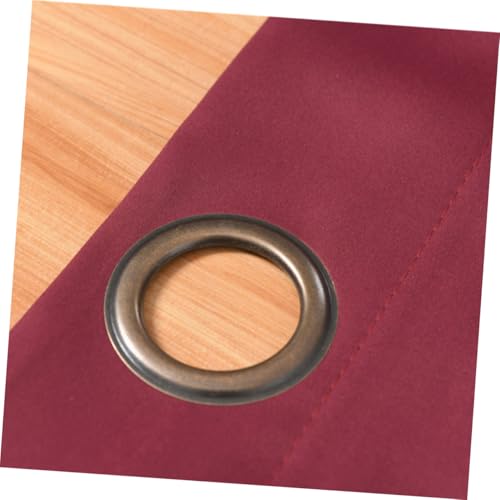 Rideau occultant thermique lin épais œillets isolant rouge vin - 6