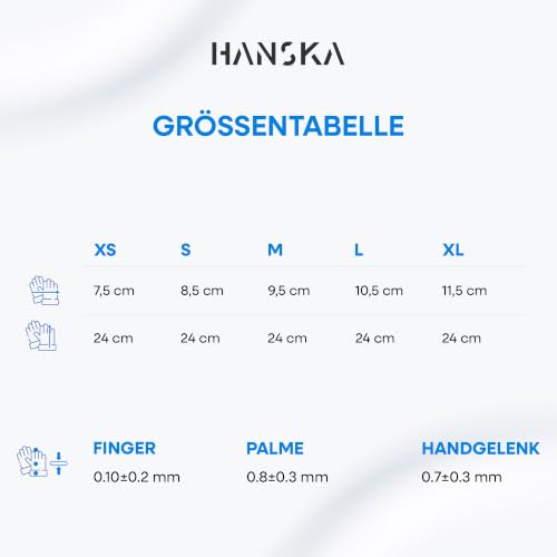 HANSKA 100 Blau Nitril-Einweghandschuhe – puderfrei – Einweg – beidhändig tragbar – unsteril – Gummibasis… – Ansicht 5