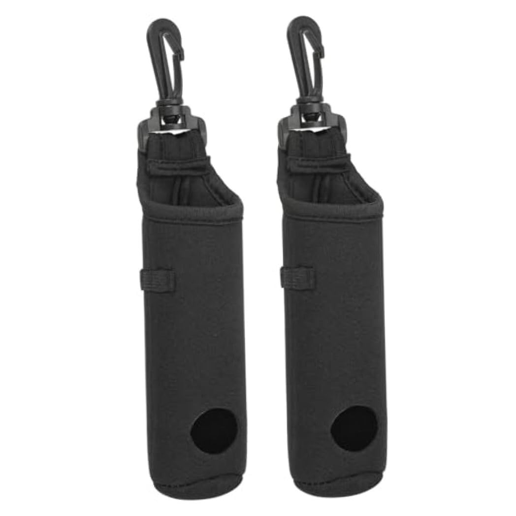 Pesoncarl Golf Ball Bag, 2pcs Golf Tee Holder Pouch with Clips, Portable Ball Bag Pouch, Neoprene Holder for Men and Women Storage
