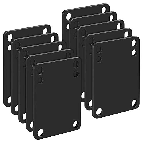 Kqcibz 10 Pcs 3 mm Skateboard Riser Shock Pads Longboard Rise Pads Skateboard Shock Pads Soft Longboard Shockpads, Black