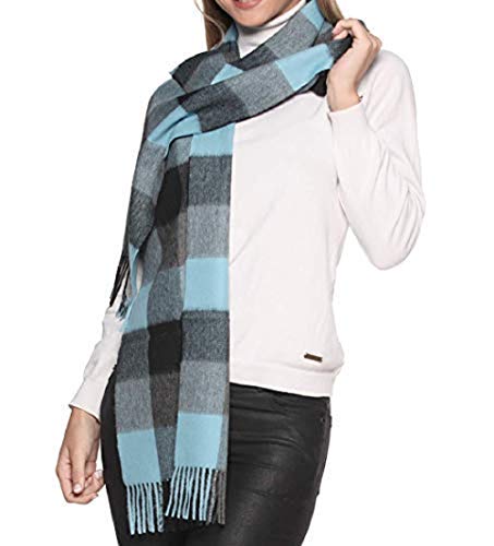 Écharpe 100% bébé alpaga turquoise Salt'sUp idée cadeau de luxe