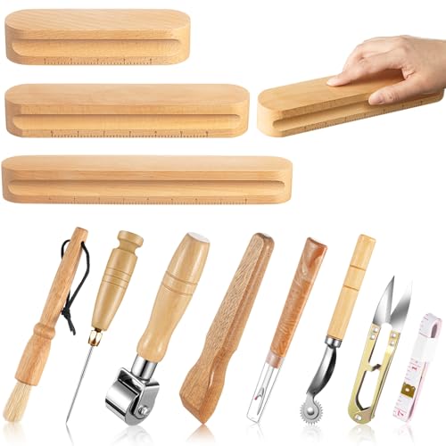 Gisafai 11 Pcs Wooden Sewing Quilting Tools Set Include 12/9.5/7