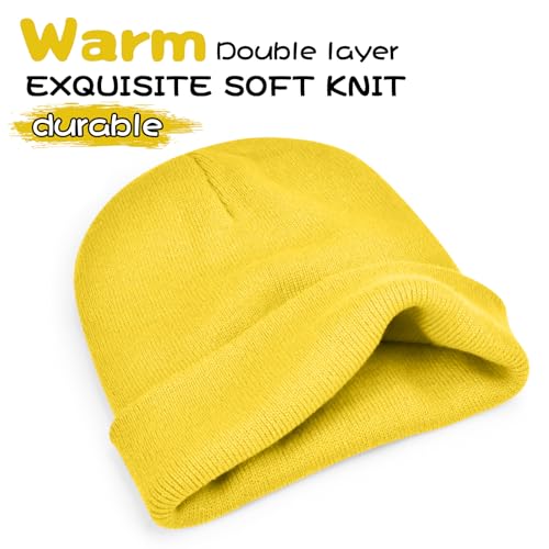 Image of ZOORON Beanie for Men Women Warm Winter Hat Unisex Soft Knit Cuffed Beanie