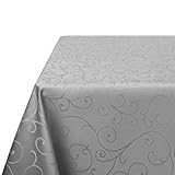 🌸 Schöne Design: Smiry Tischtuch wird durch die Technik der Jacquard gemacht, die Tischdecke hat viele kontinuierliche und leicht gewellt schöne Muster. Es ist schön und sieht besser aus der Ferne, einen Hauch von Luxus und Komfort zu Ihrem Tisch hinzufügen!