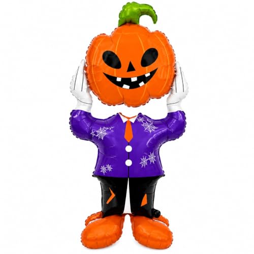 Image of AMFIN Halloween Pumpkin Head Character Foil Balloon Decoration