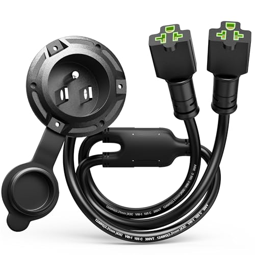 Cleyie Heavy-Duty 20A Dual Ac Port Plug