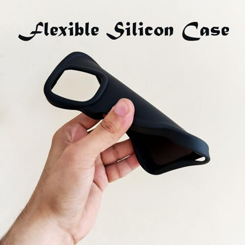 Image of KC Back Cover for OnePlus Nord CE 4 5G - Big Wave Shape Shockproof Bumper Soft Silicone Case with Camera Protection (Black)