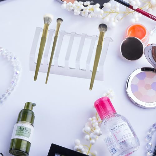Image of Clean Acrylic Paint Brush and Makeup Brush Drying Stand Holder for Vanity or Artist Studio Use (2pack)