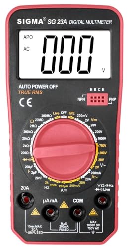 Image of Sigma Instruments Digital Multimeter inchSIGMA SG 23A TRMS inch With Frequency & Capacitance, Current 20A
