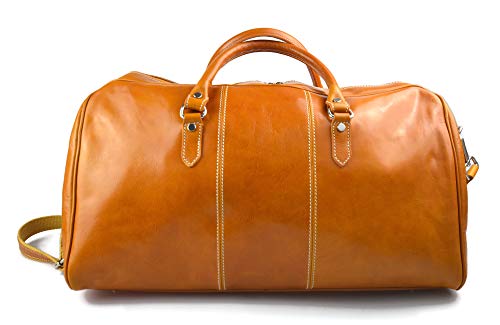 yellow weekender bag