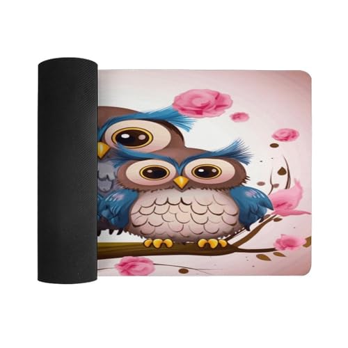 Cute Owls Desk Pad con Base de Goma 30x60 cm miniatura 3