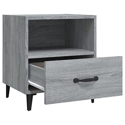 Table de chevet lot de 2 meuble d'appoint gris lit et canapé