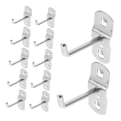 CIYODO 12pcs Metal Slat Wall Hanging Hooks Utility Hooks for Retail Heavy Duty Shop Display Iron Organization for Garage