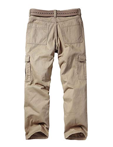 Match Men's Loose-Fit Straight Stretch Twill Cargo Pants (38, 6039 Light Khaki)3