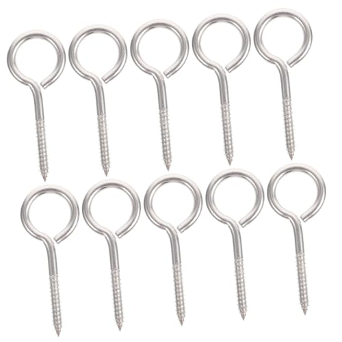 BELLIFFY 10 Piezas De Pernos De Ojo De Tornillo, Ganchos De Hormigón De Alta Resistencia, Ganchos Y Pernos De Ojo De Cuerda
