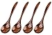4 Stück Holzlöffel Langen Griff Holzlöffel Honig Löffel Teelöffel Holzsuppenlöffel Holz Handgemachte Holzlöffel Küchenutensilien für Party, Bankett,Buffet,Catering