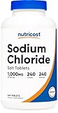 Nutricost Sodium Chloride 1000mg, 240 Tablets -...