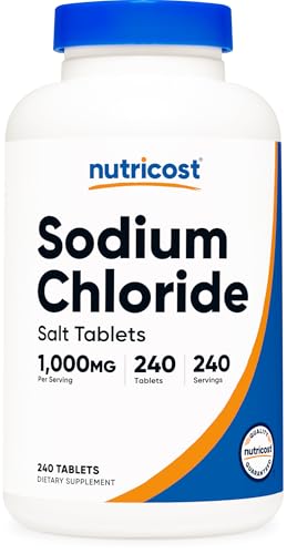 Nutricost Sodium Chloride 1000mg, 240 Tablets -...