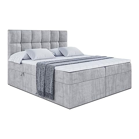 ALTDECOR Boxspringbett mit H3-Matratze mit Bonellfederung + PUR Cover