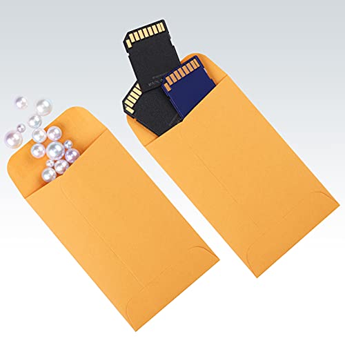 #1 Coin Envelopes Eupako 100 Pcs 2.25X 3.5" Brown Small Parts Envelope With Gummed Flap Kraft Seed Envelopes For Garden, Home And Office #TOP3