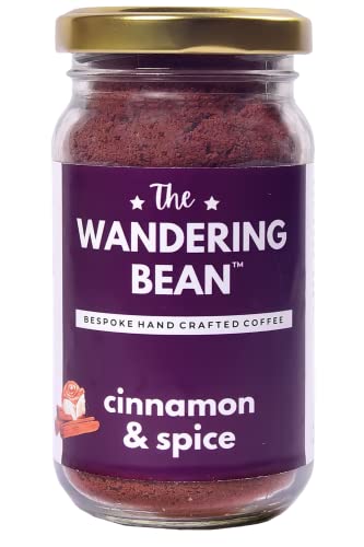 Image of The Wandering Bean Instant Coffee Powder With Cinnamon & Spice (Pack Of 1) Gift Festive, Best Gift Hamper, Bottle, 60 Gram