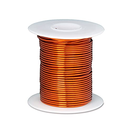 Magnet Wire, 240°C, Heavy Build Enameled Copper Wire, 20 AWG, 4 oz, 79' Length, 0.0351