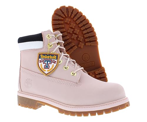 Image of Timberland Girls Big Kid Nubuck Booties Pink 6.5 Medium (B,M) Big Kid