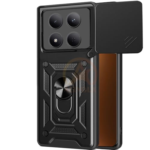 Image of Armor Bumper Back Cover Case for Redmi Note 15 Pro Plus 5G Rotating Camera Cover, Ring Holder & Kickstand | Heavy Duty & 360 Degree Protection Redmi Note 15 Pro Plus 5G Back Cover (Black)