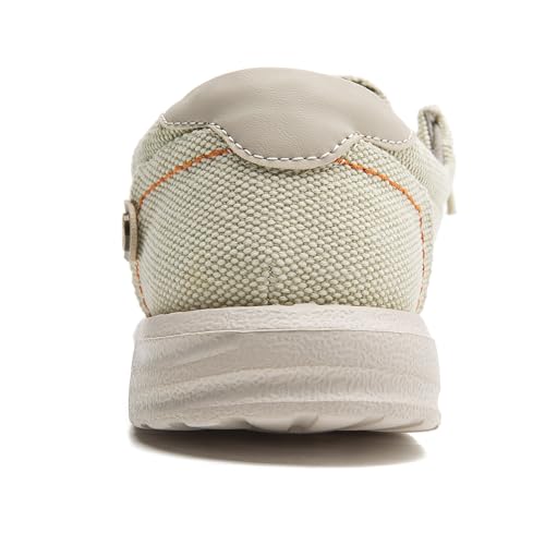 Image of Men's Canvas Loafers, Slip On Casual Shoes | Hands Free, Lightweight, Comfortable, Breathable Upper, Walking Shoes, Stretch, Travel, Vacation, Everyday Wear