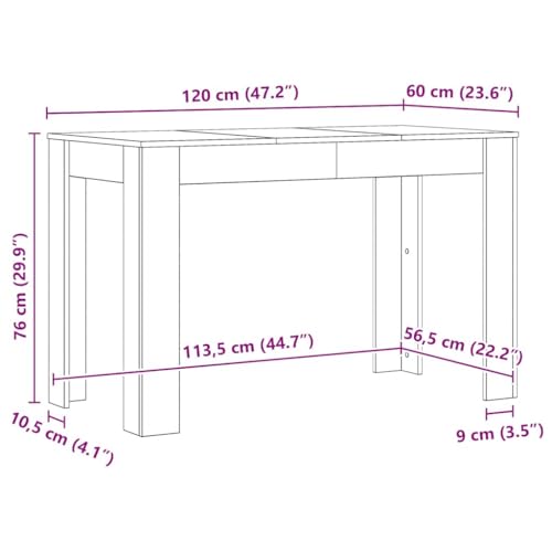 Table à manger chêne Artisan : la solution peu encombrante pour cuisine