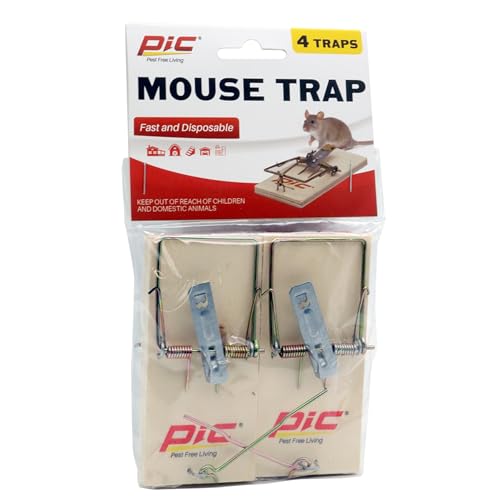 PIC Wood Mouse Traps 4 Count