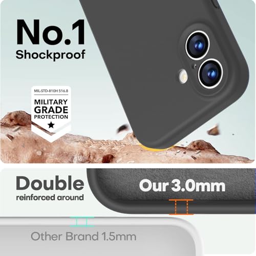 Image of LOVE 3000 Designed for iPhone 17 Case, Premium Silicone [Compatible with Magsafe][Soft Anti-Scratch Microfiber Lining] Shockproof Protective Phone Case for Men Women 6.3 inch, Black