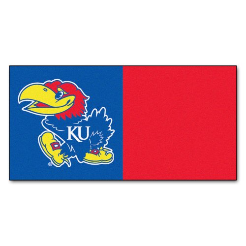 Fanmats 8517 University of Kansas Jayhawks Nylon Carpet Tile