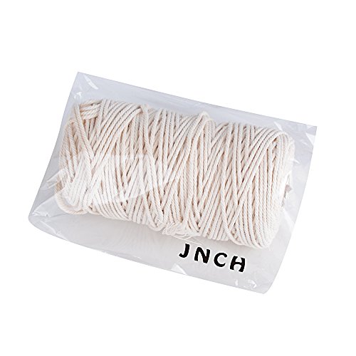 200m Cuerda Cordel de Algodón Hilo Macramé, 3 mm de diámetro, para Envolver Regalo Navidad, Colgar Fotos, Manualidades, Costura, DIY Artesanía