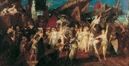 Cuadro en lienzo Carlo V Hans Makart elimina el vacío de paredes de oficina 60x90cm