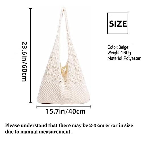 Image of Crochet Bags for Women Crochet Tote Bag Fairycore Hobo Bag Summer Beach Bags for Vacation
