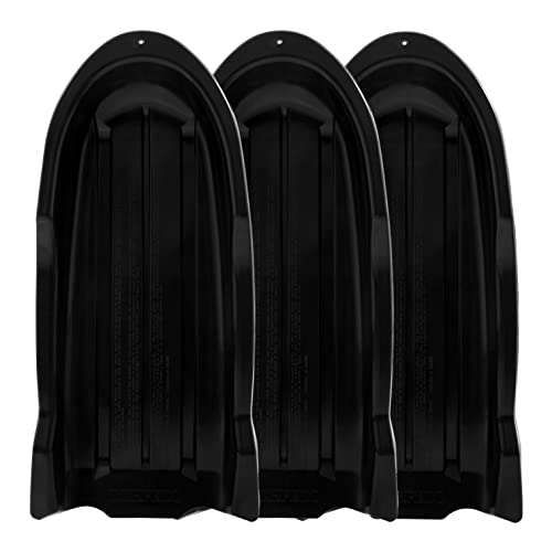 Image of Superio Toboggan Snow Sled for Kids and Adults, 46 inch Heavy Duty Plastic Open Back Slider with Handles and Hole for Pull Ropes- (Ropes Excluded) Kid and Adult Winter Fun