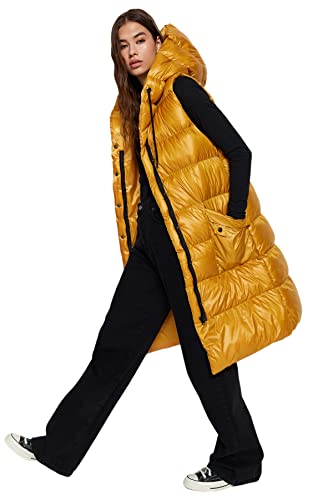 Trendyol doudoune marron veste femme sans manche matelassée légère et isolante