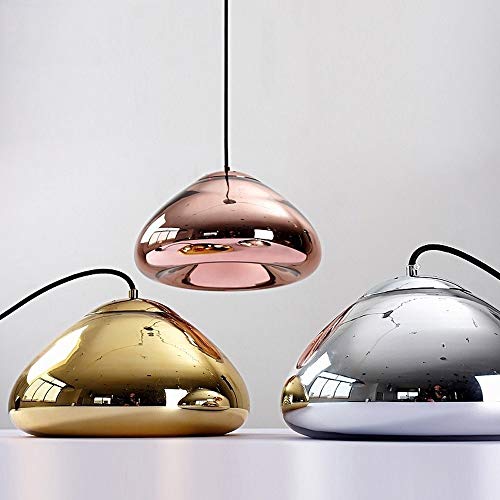 Pendant light globe ajustable avec suspension miroir chrome LED