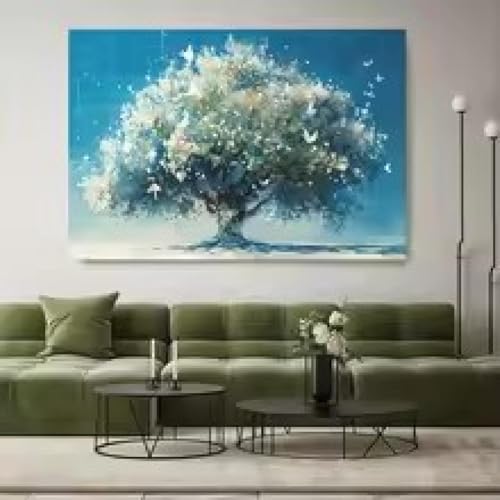 Toile paysage d'oiseaux volants pour une déco de salon zen