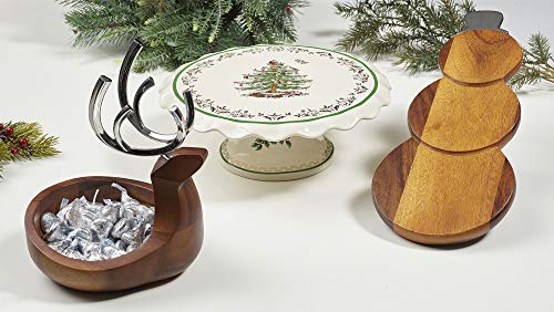 Spode Christmas Tree Gold Cake Stand| Measures 11-Inches| Cake Plate| Holiday Cake Tray| Cupcakes, Cookies, And Desserts Serving Dish| Made Of Porcelain| Dishwasher Safe #TOP3