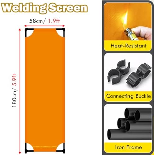 Fiber Welding Safety Set with Stand, Protective Gear for Sparks and Debris, Ideal for Workshops and Construction Areas, Durable and Reliable Work Safety Equipment