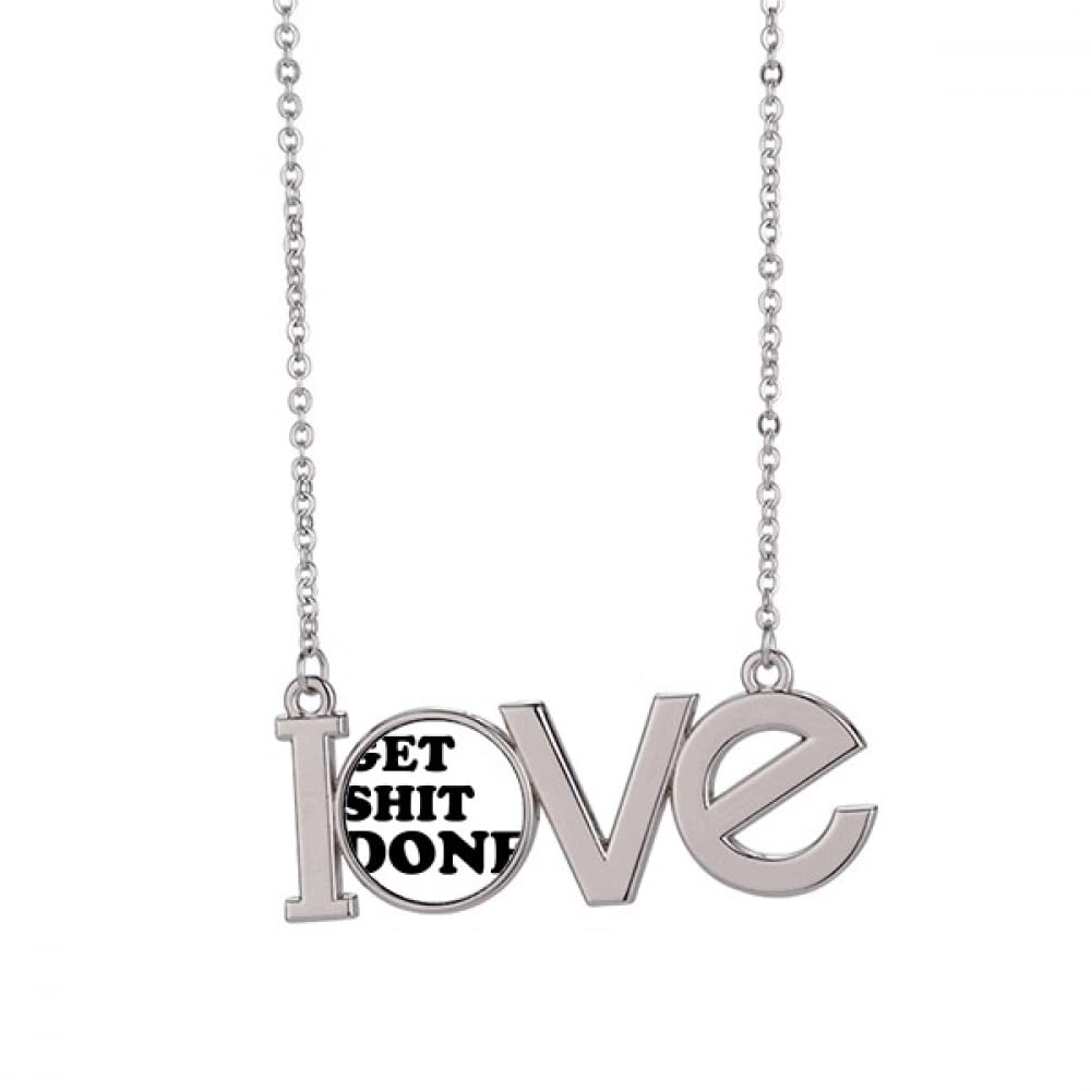 Collier pendentif Get d words taille M en acier chic