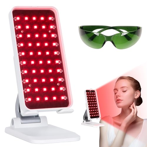 Red Light Therapy, Handheld Red Light Therapy for Face with Adjustable Stand, 660nm & 850nm Infrared Red Light Therapy Device at Home and Office Use