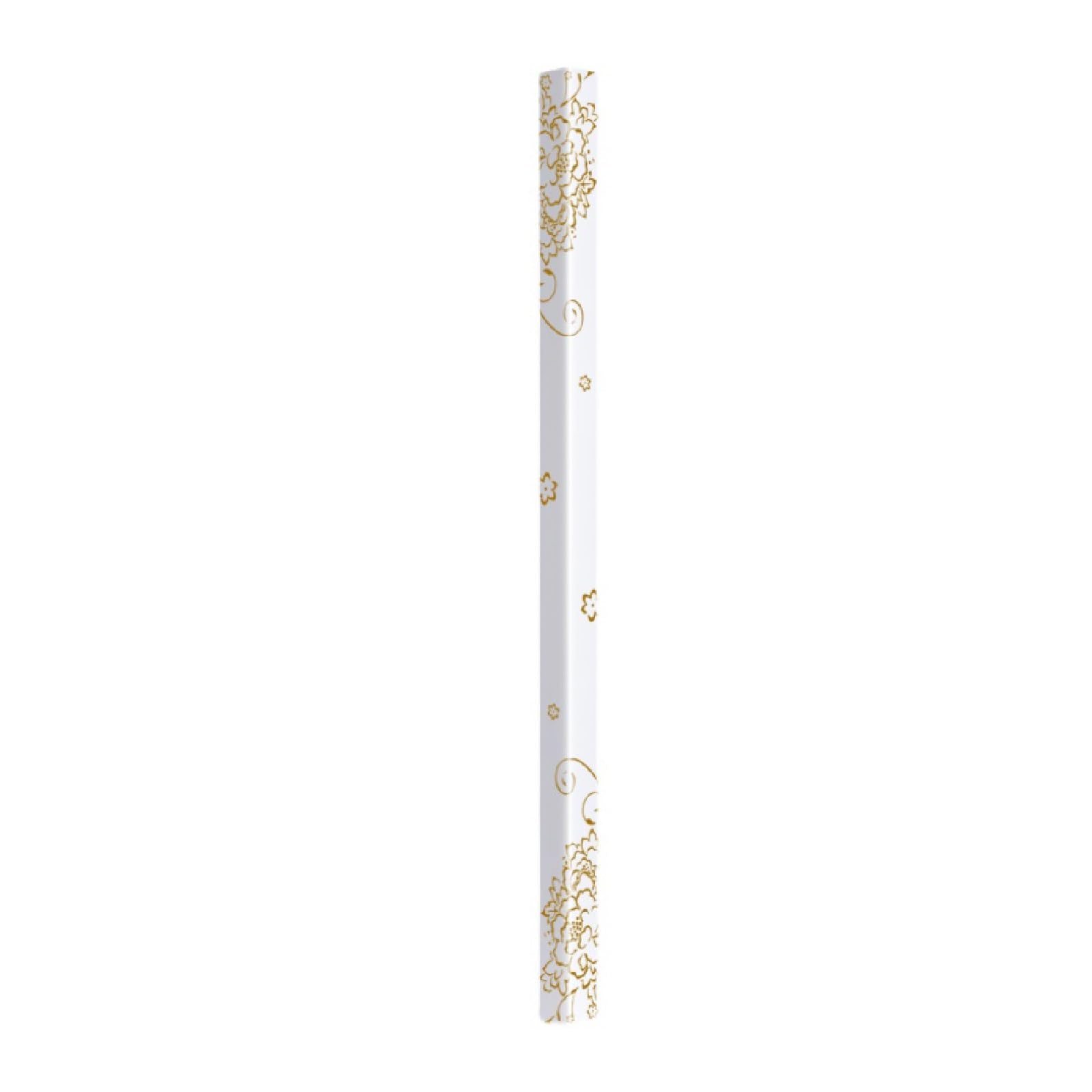 Paraspigoli Muro in Acrilico L Stampa su Sfondo Bianco Striscia Anticollisione per Soggiorno Protezioni Adesive per Pareti e Scale(Gold,120cm)