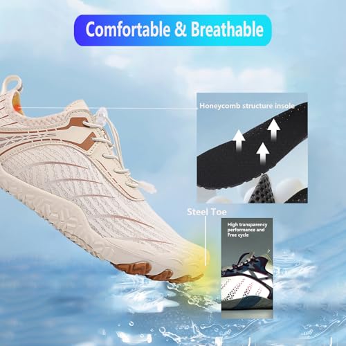 Image of Hike Barefoot Shoes Women Men Pro Water Footwear Wide Toe Box Non-Slip Unisex Athletic Outdoor Running Shoes