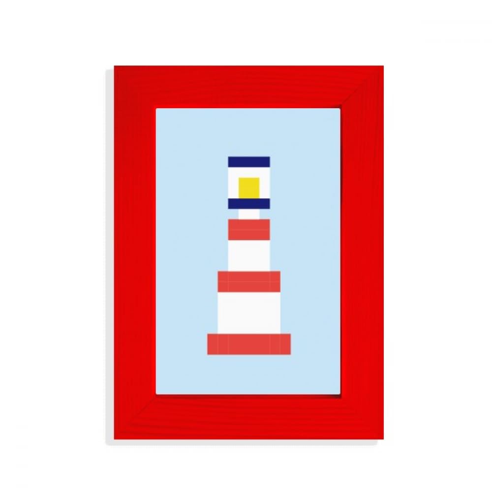 Voile d'été Pixel Art Déco en cadre rouge pour dynamiser un mur vide