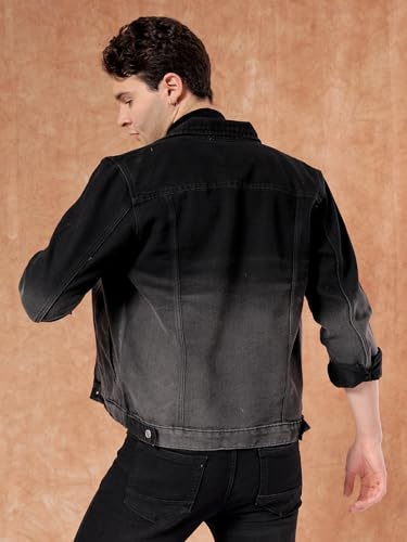 Image of The Indian Garage Co Men Black Denim Jacket
