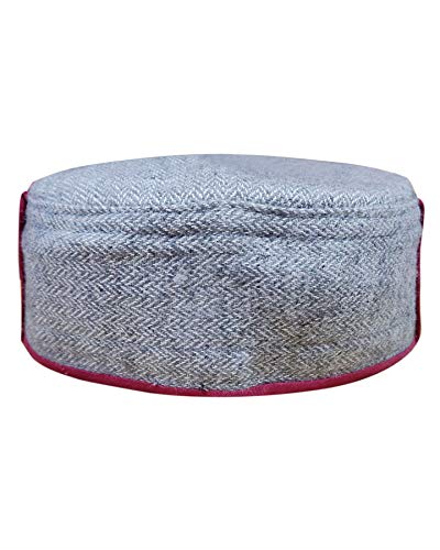 Image of Vastraa Fusion Himachali Topi for Men | Nepali Headwear | Traditional Kullu Cap | Pahadi Topi | Kashmiri Hat | Wool Handcrafted Ethnic Wear
