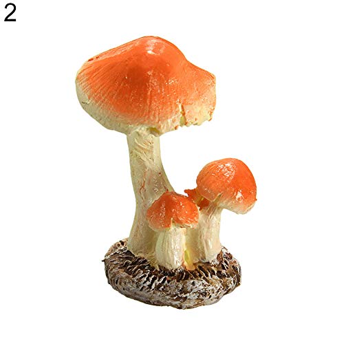 tianxiangjjeu Mushroom Miniature Realistic Fairy Tale Garden Bonsai Doll House Decoration No.2